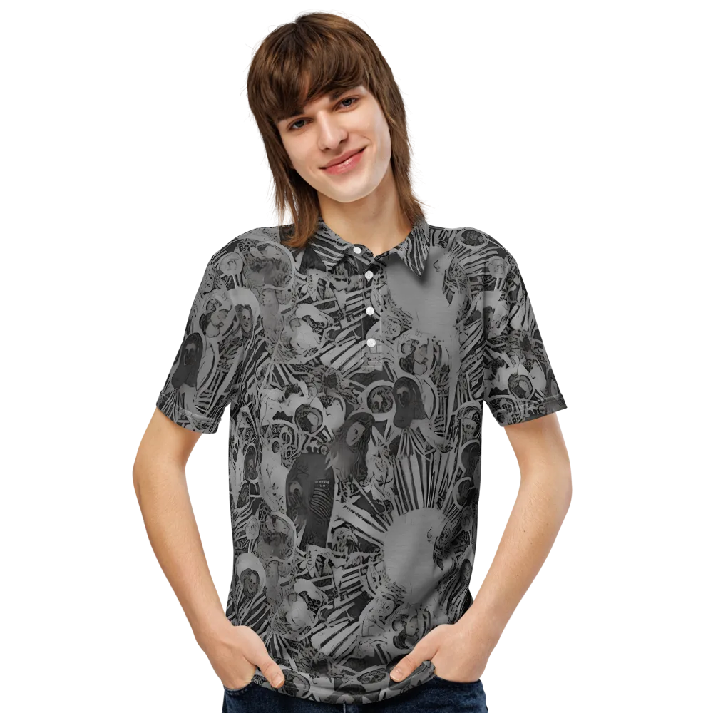 Dusk Enigma on Men's Slim Fit Polo Shirt — Front