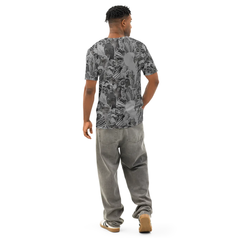 Dusk Enigma on Men's Cotton Crew Neck T-Shirt — Back