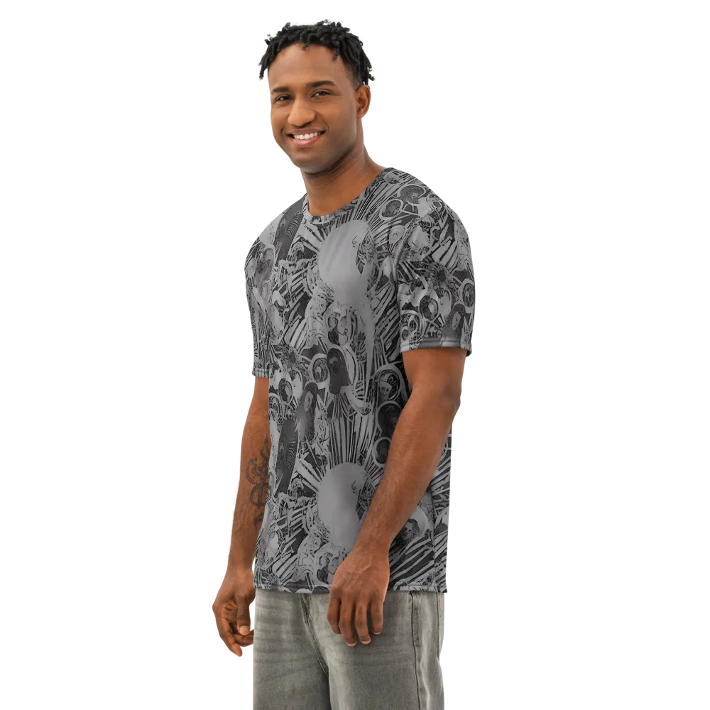 Dusk Enigma on Men's Cotton Crew Neck T-Shirt — Left Front