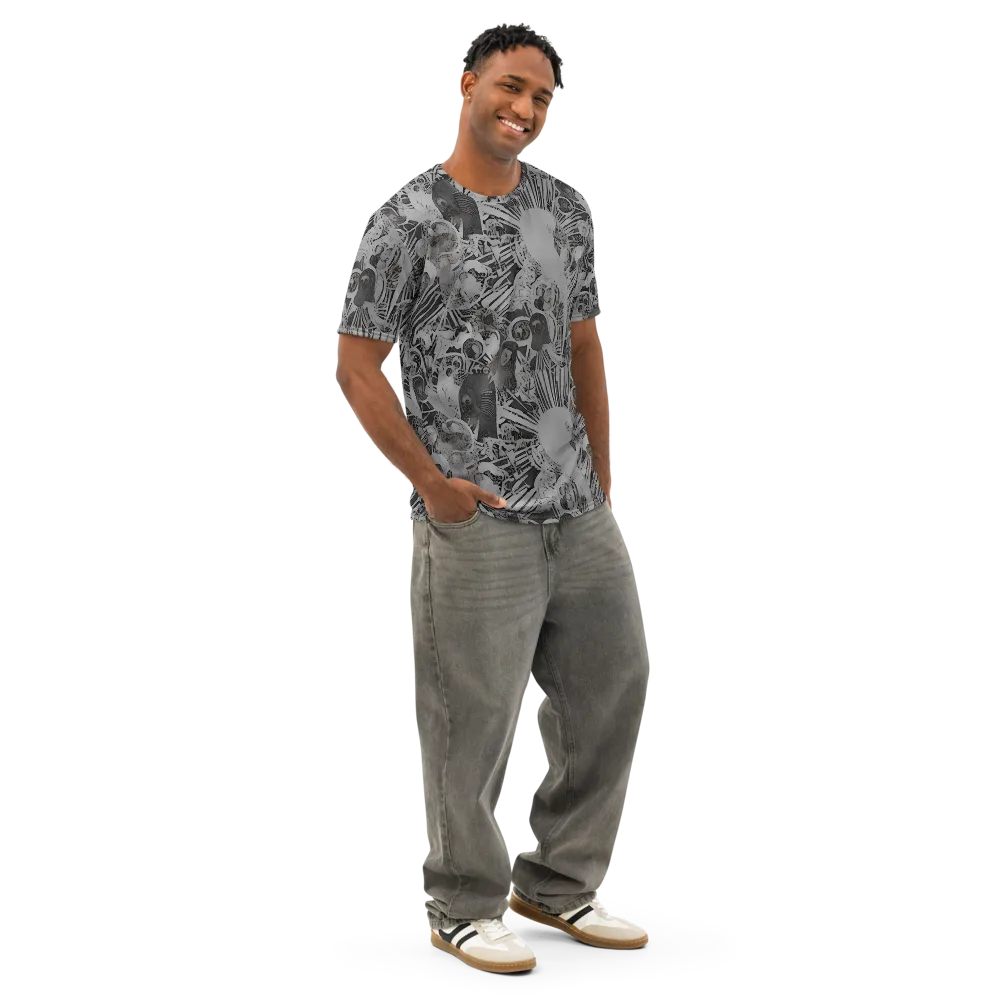 Dusk Enigma on Men's Cotton Crew Neck T-Shirt — Right Front
