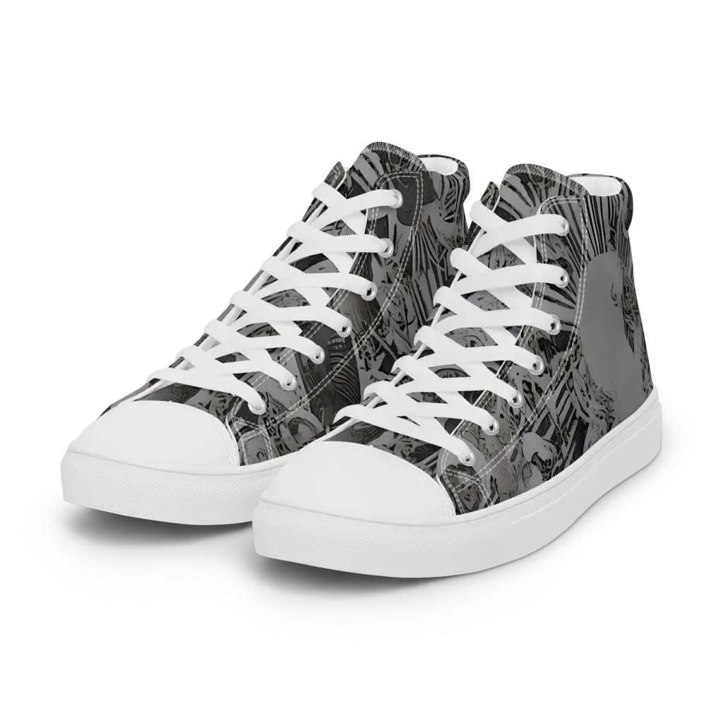 Dusk Enigma on Women's High Top Canvas Shoes — Left Front