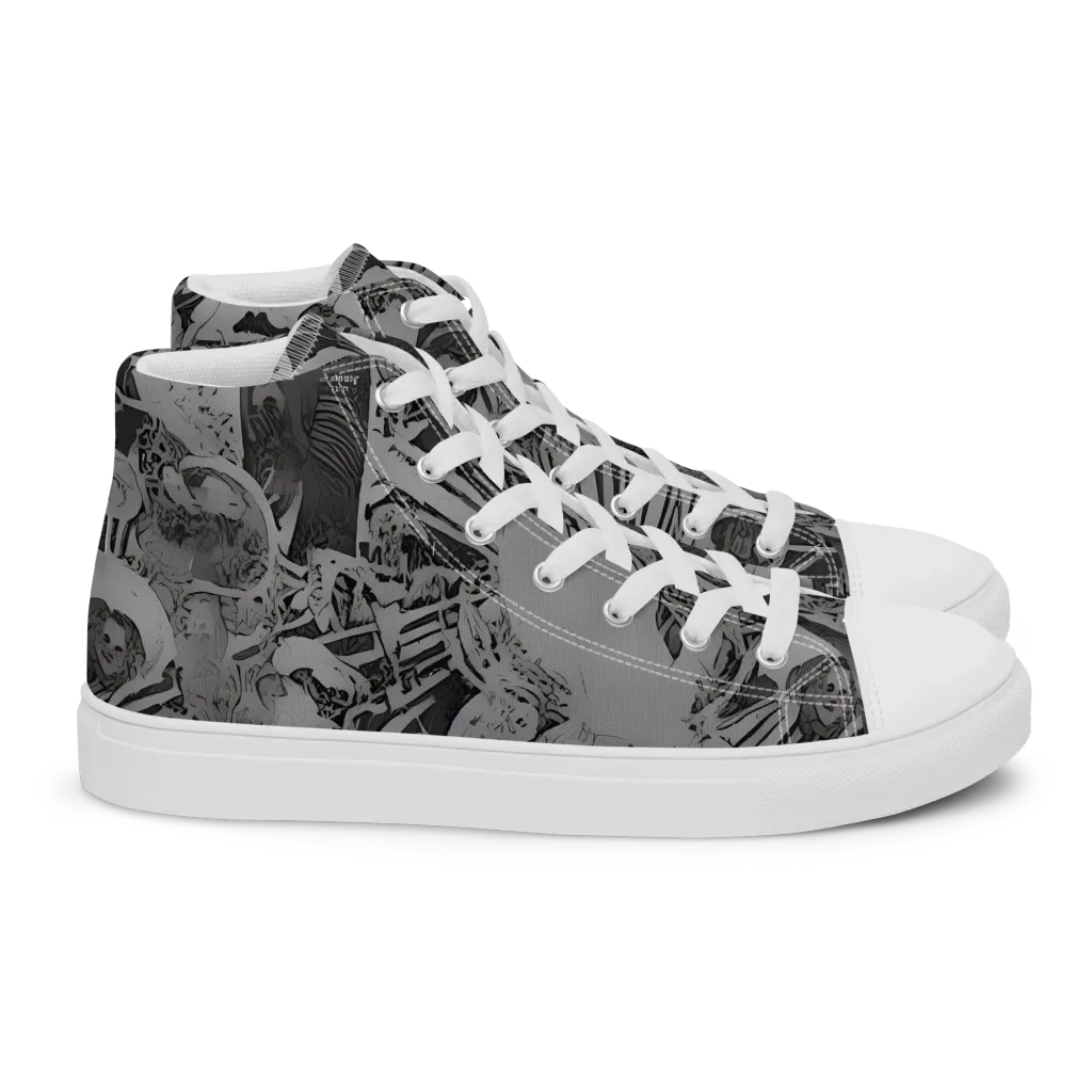 Dusk Enigma on Women's High Top Canvas Shoes — Right
