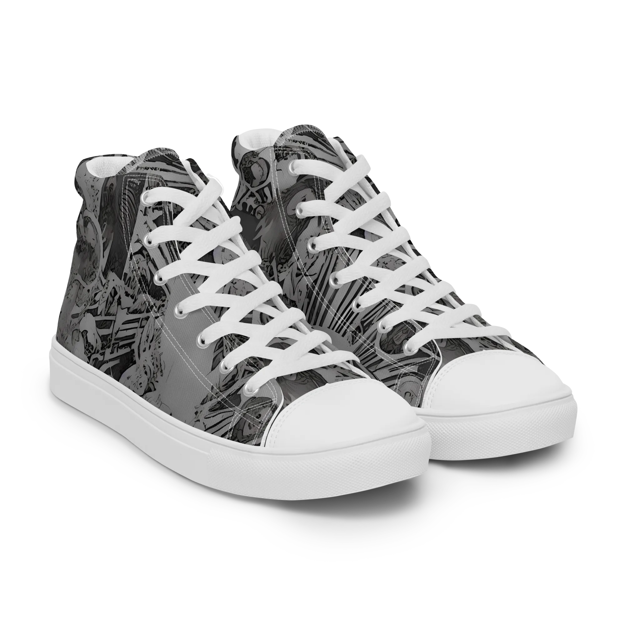 Dusk Enigma on Women's High Top Canvas Shoes — Right Front