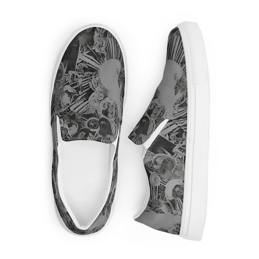 Dusk Enigma on Men's Slip-On Canvas Shoes — Front