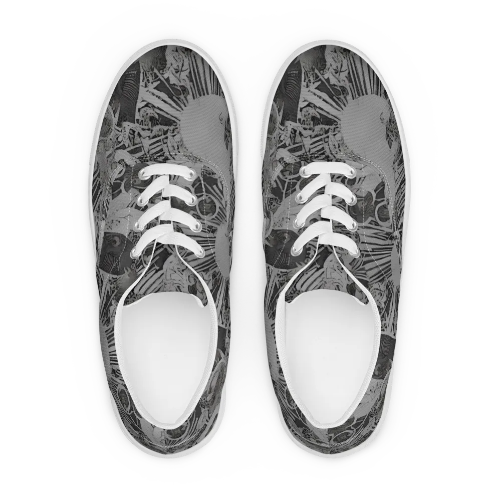 Dusk Enigma on Men's Lace-Up Canvas Shoes — Front