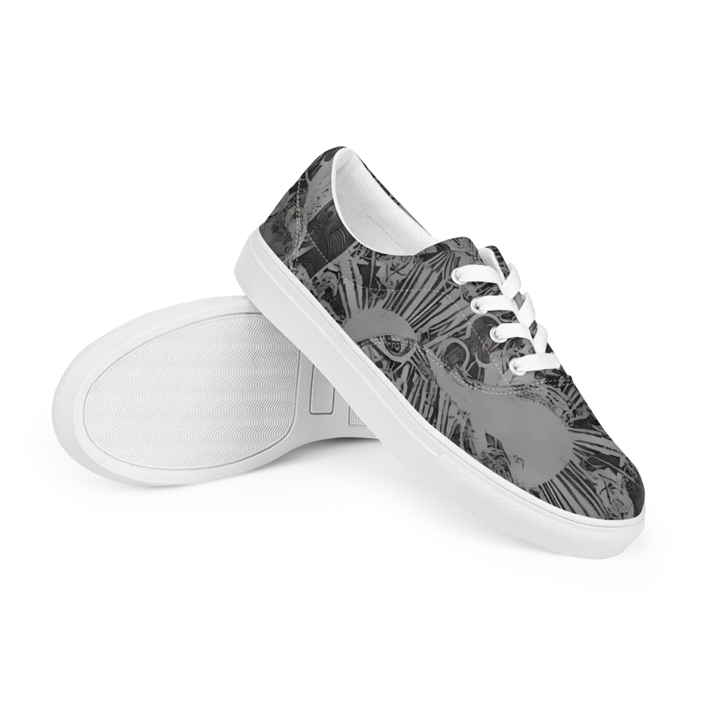Dusk Enigma on Men's Lace-Up Canvas Shoes — Right Front
