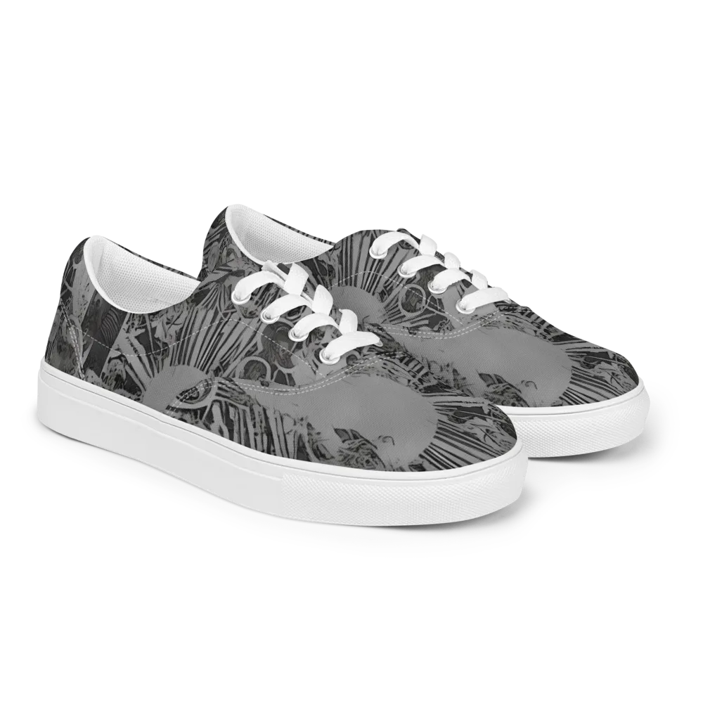 Dusk Enigma on Men's Lace-Up Canvas Shoes — Right Front