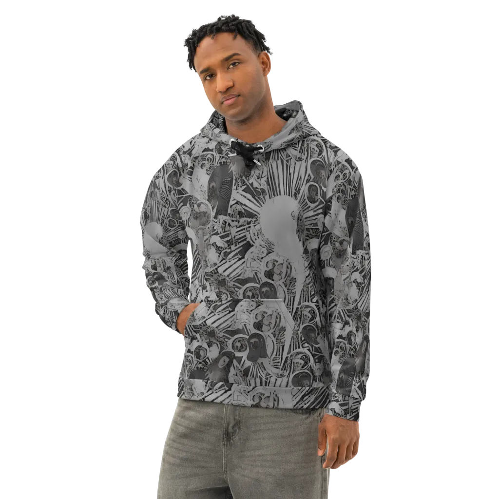 Dusk Enigma on Cotton Hoodie — Left Front
