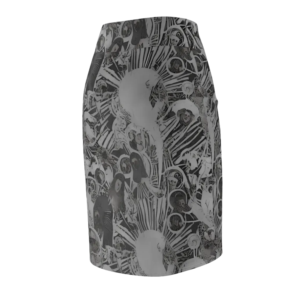 Dusk Enigma on Pencil Skirt — Back Side