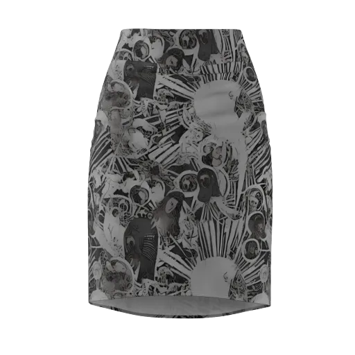 Dusk Enigma on a Pencil Skirt