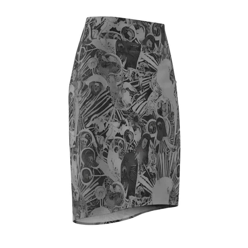 Dusk Enigma on Pencil Skirt — Front Side