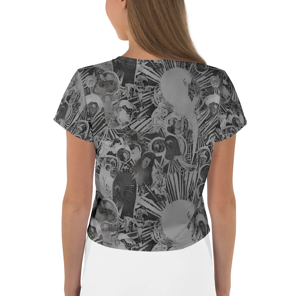 Dusk Enigma on Crop Tee — Back