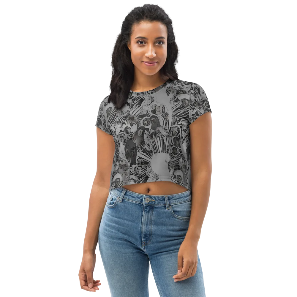 Dusk Enigma on Crop Tee — Front