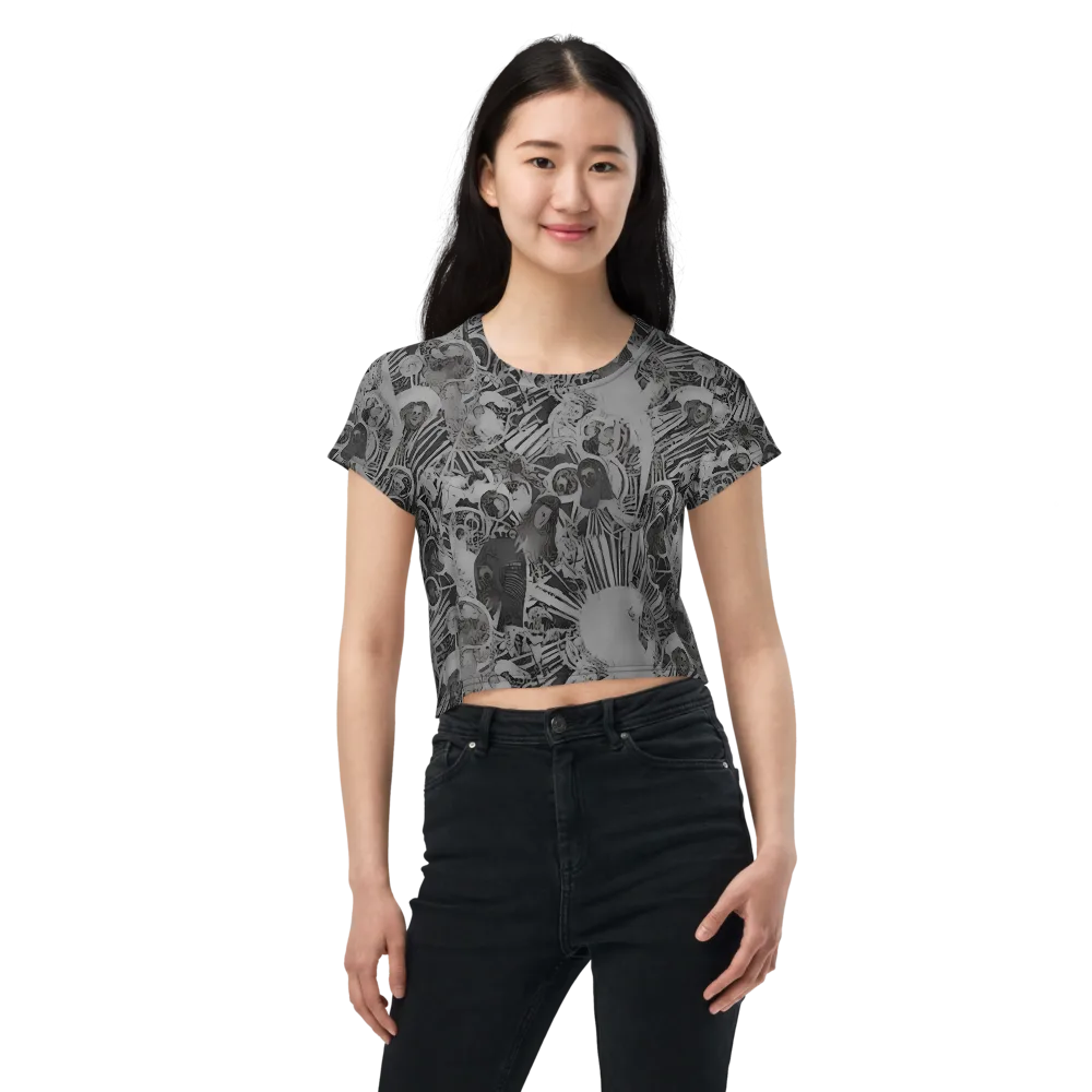 Dusk Enigma on Crop Tee — Front
