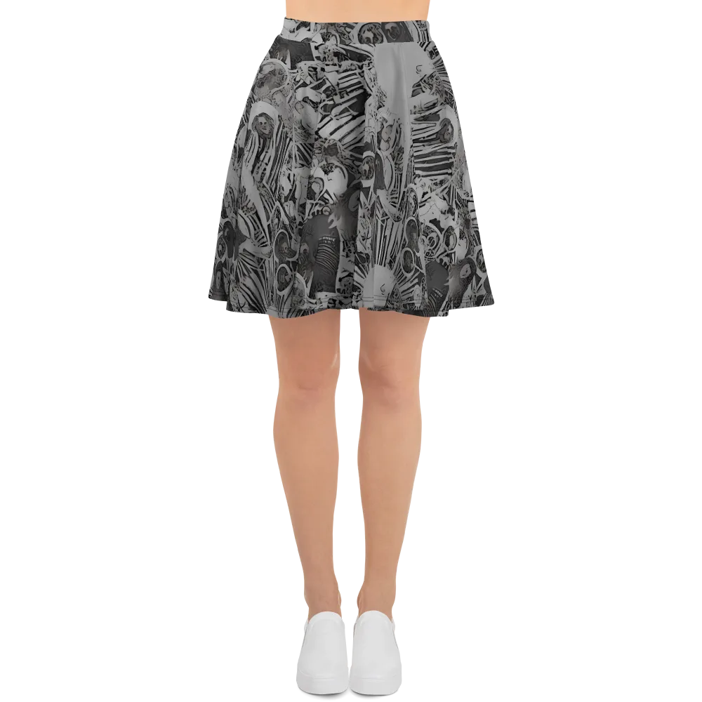 Dusk Enigma on Skater Skirt — Front
