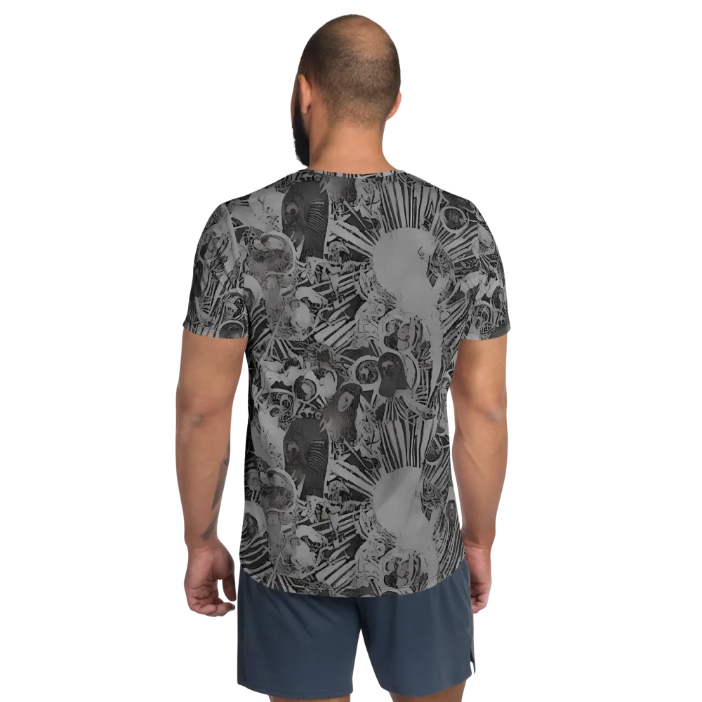 Dusk Enigma on Men's Athletic T-Shirt — Back