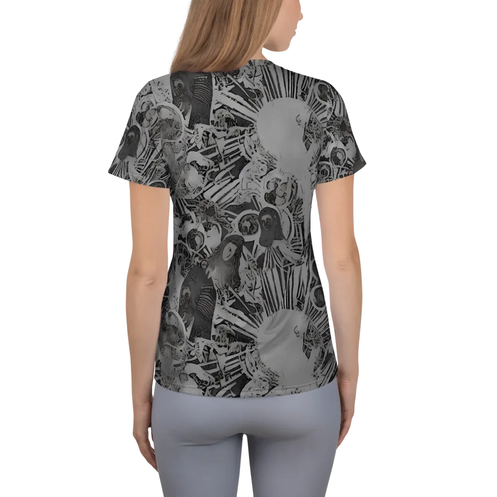 Dusk Enigma on Women's Athletic T-Shirt — Back