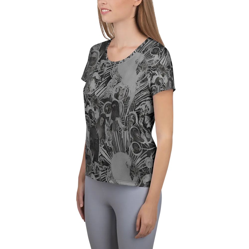 Dusk Enigma on Women's Athletic T-Shirt — Left