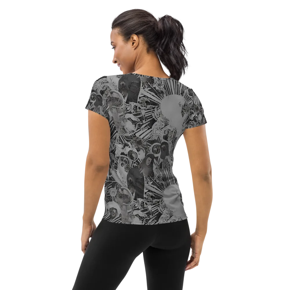 Dusk Enigma on Women's Athletic T-Shirt — Back