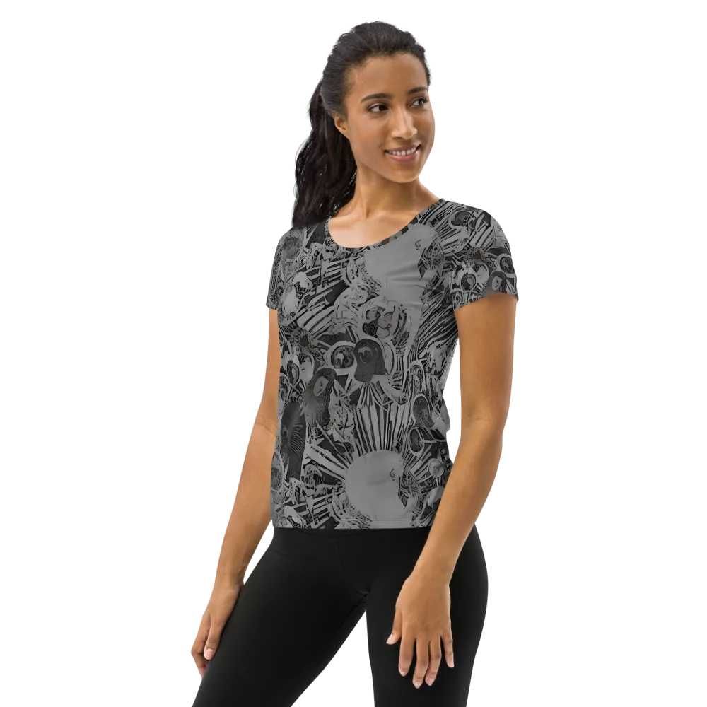 Dusk Enigma on Women's Athletic T-Shirt — Left