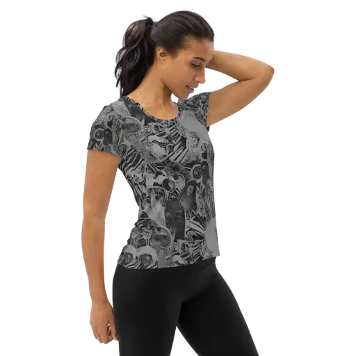 Dusk Enigma on a Women's Athletic T-Shirt