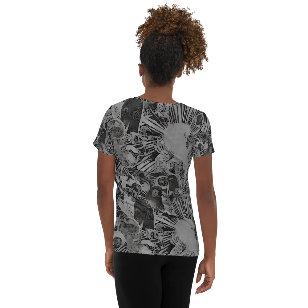 Dusk Enigma on Women's Athletic T-Shirt — Back
