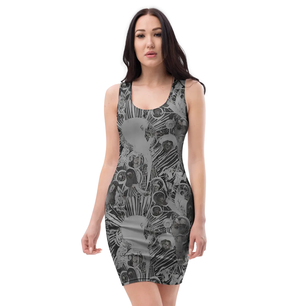 Dusk Enigma on Bodycon Dress — Front