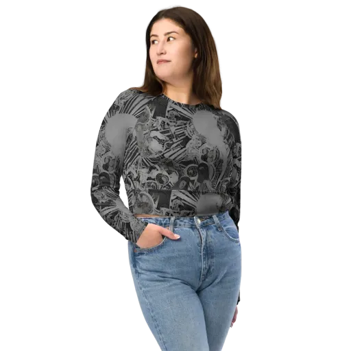 Dusk Enigma on a Long Sleeve Crop Top