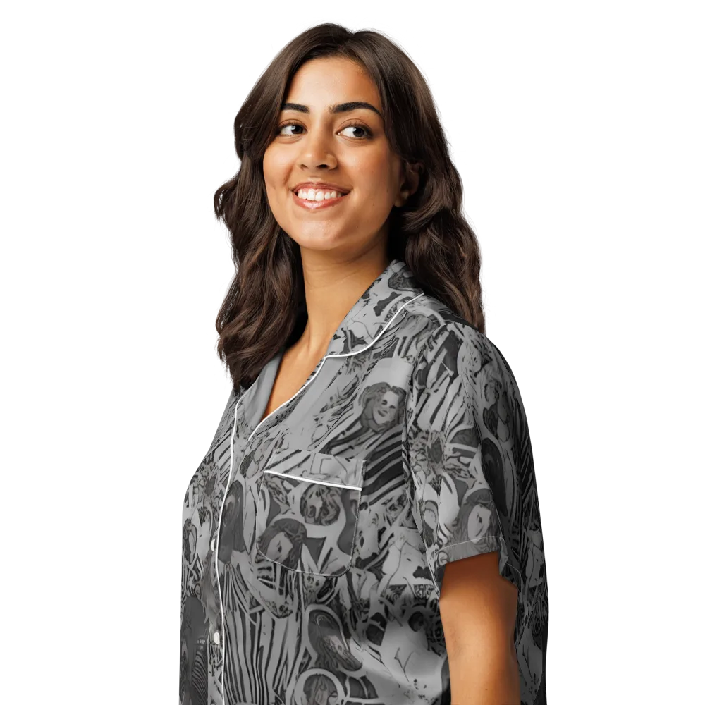 Dusk Enigma on Women's Short Sleeve Pajama Top — Left Front