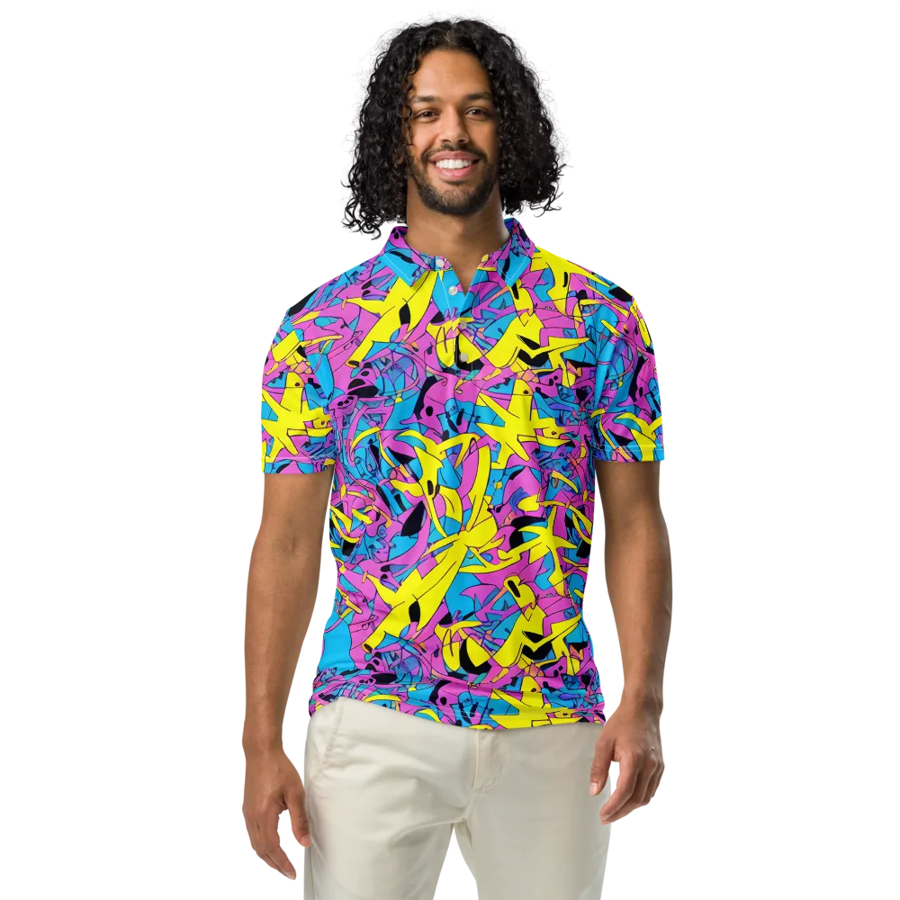 Neon Jive on Men's Slim Fit Polo Shirt — Front