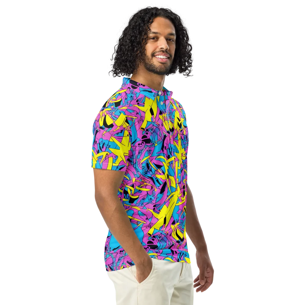 Neon Jive on Men's Slim Fit Polo Shirt — Right Front