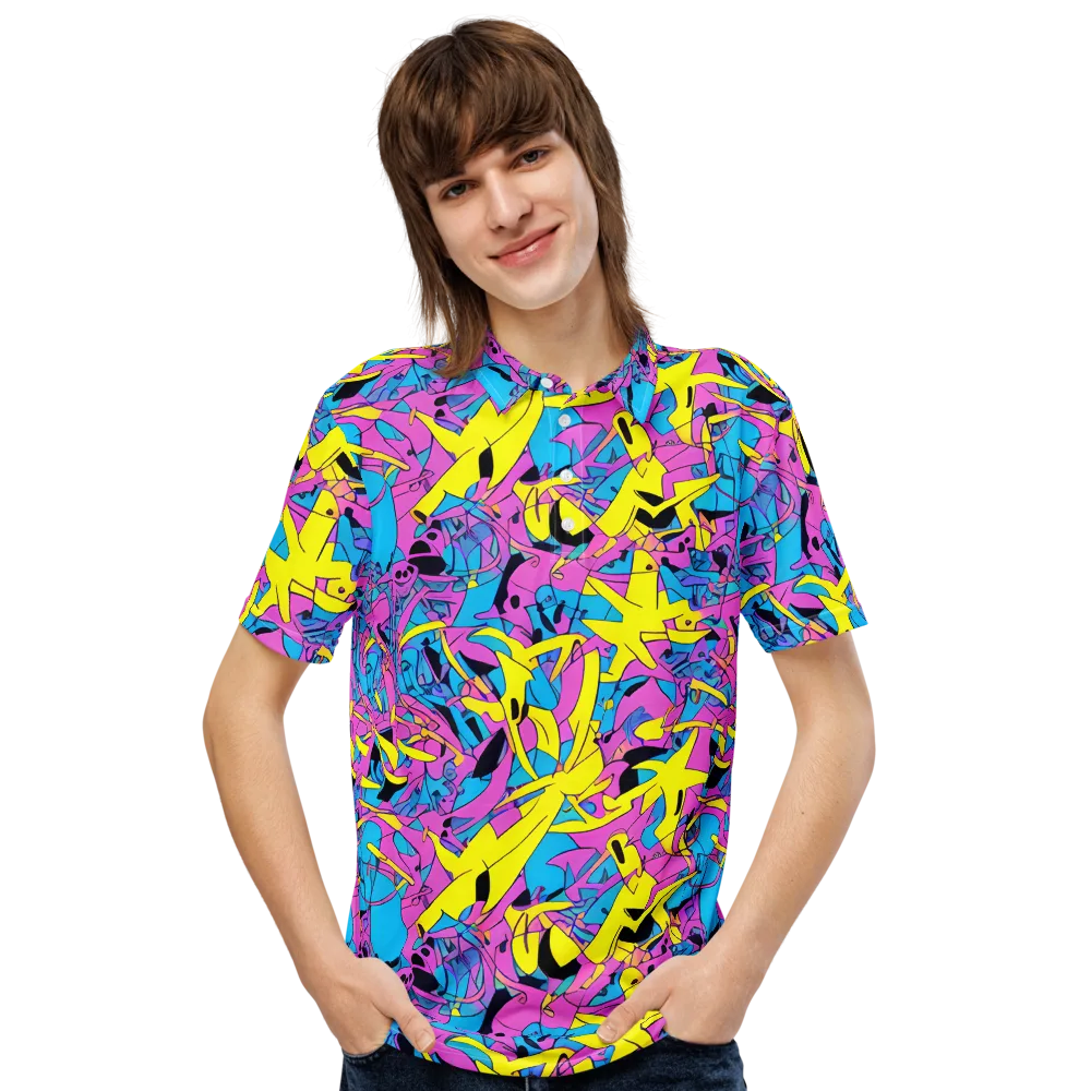 Neon Jive on Men's Slim Fit Polo Shirt — Front