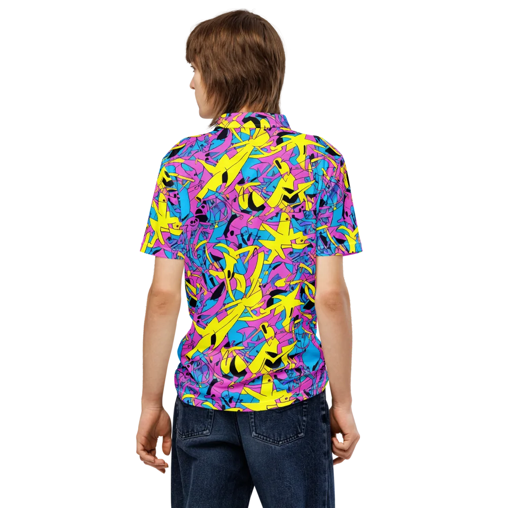 Neon Jive on Men's Slim Fit Polo Shirt — Back