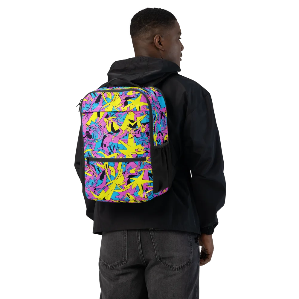 Neon Jive on Utility Backpack — Back