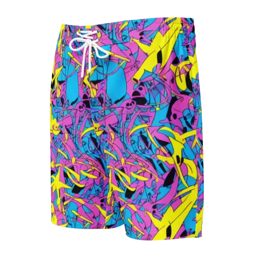 Neon Jive on a Men's Board Shorts