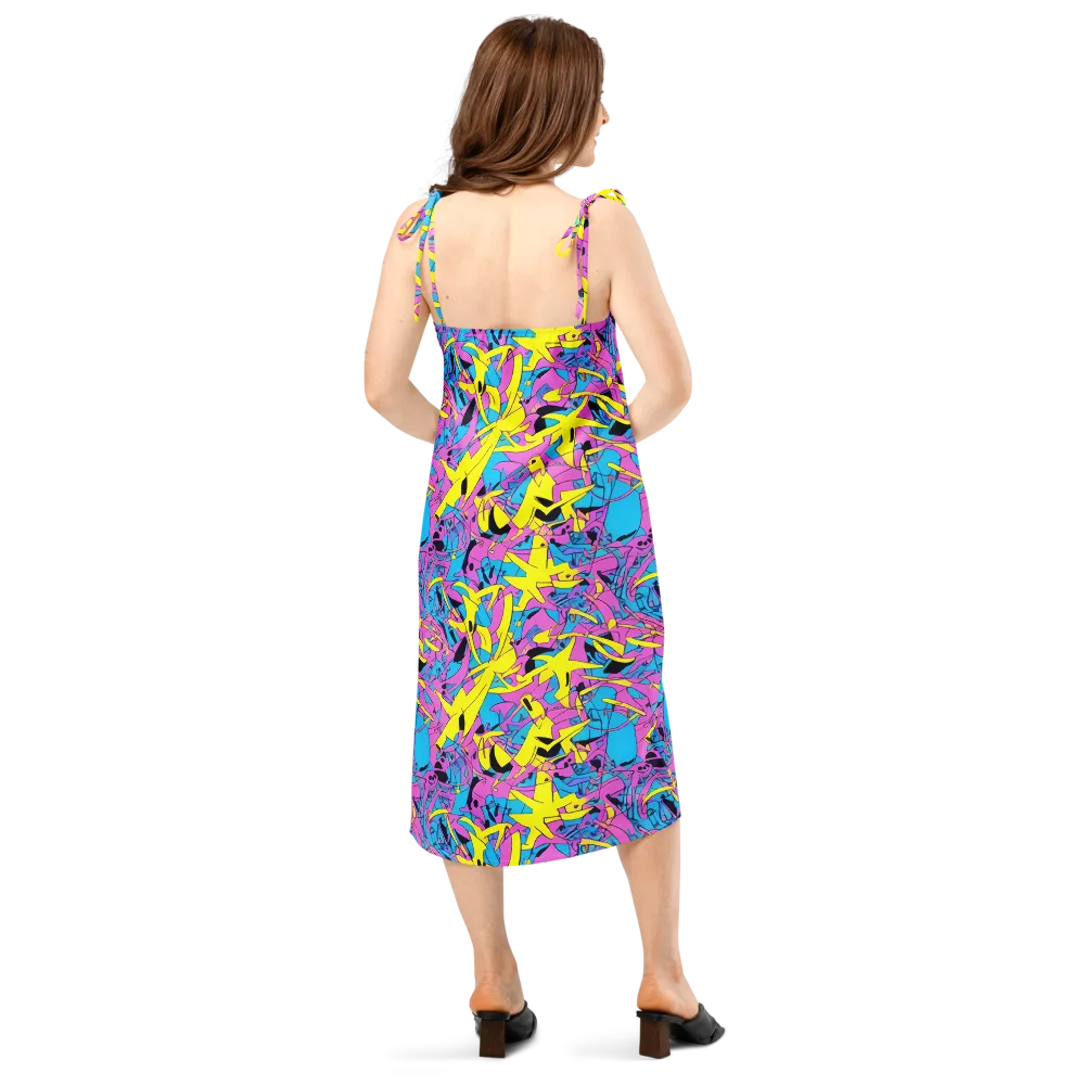 Neon Jive on Slip Dress — Back