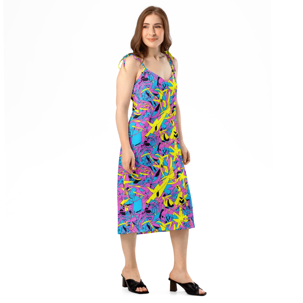 Neon Jive on Slip Dress — Right Front