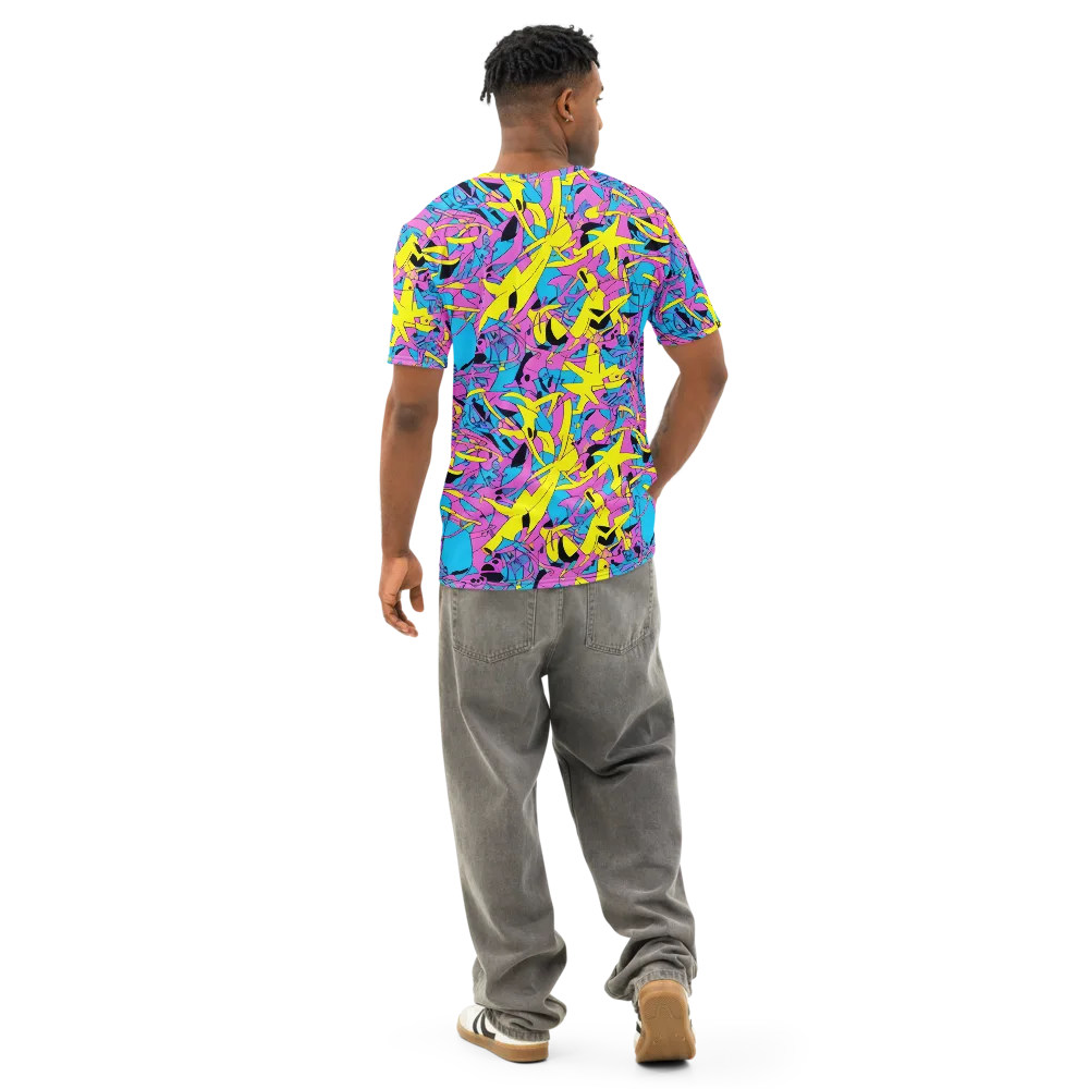 Neon Jive on Men's Cotton Crew Neck T-Shirt — Back
