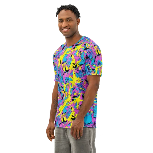 Neon Jive on a Men's Cotton Crew Neck T-Shirt