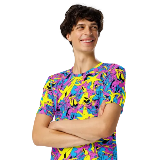 Neon Jive on a Men's Crew Neck T-Shirt
