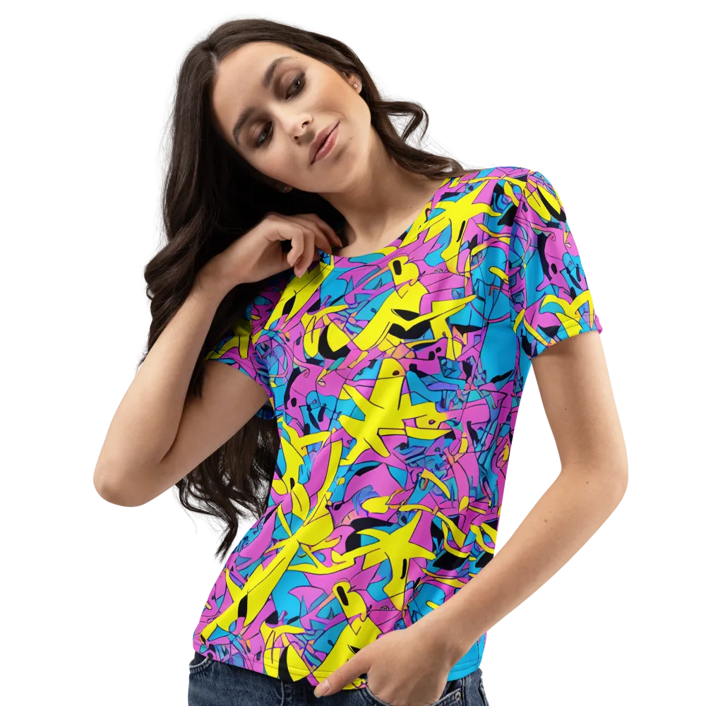 Neon Jive on Women's Crew Neck T-Shirt — Left Front