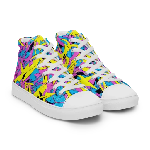 Neon Jive on a Women's High Top Canvas Shoes