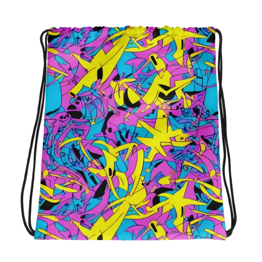 Neon Jive on a Drawstring Bag