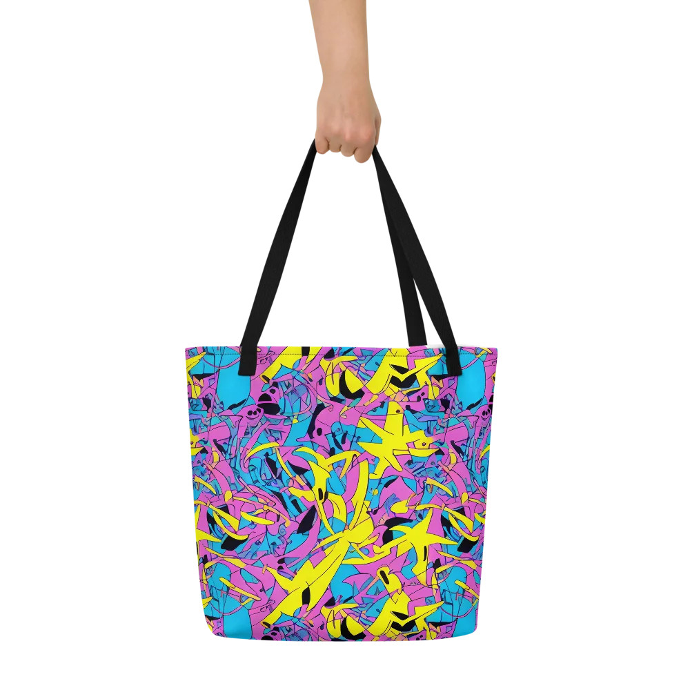 Neon Jive on Large Tote Bag W/ Pocket — Front