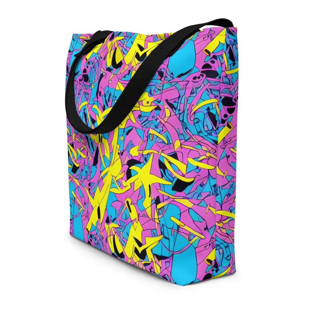 Neon Jive on Large Tote Bag W/ Pocket — Front