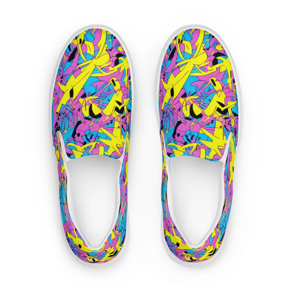 Neon Jive on Women's Slip-On Canvas Shoes — Front