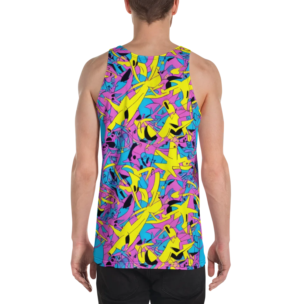 Neon Jive on Men's Tank Top — Back