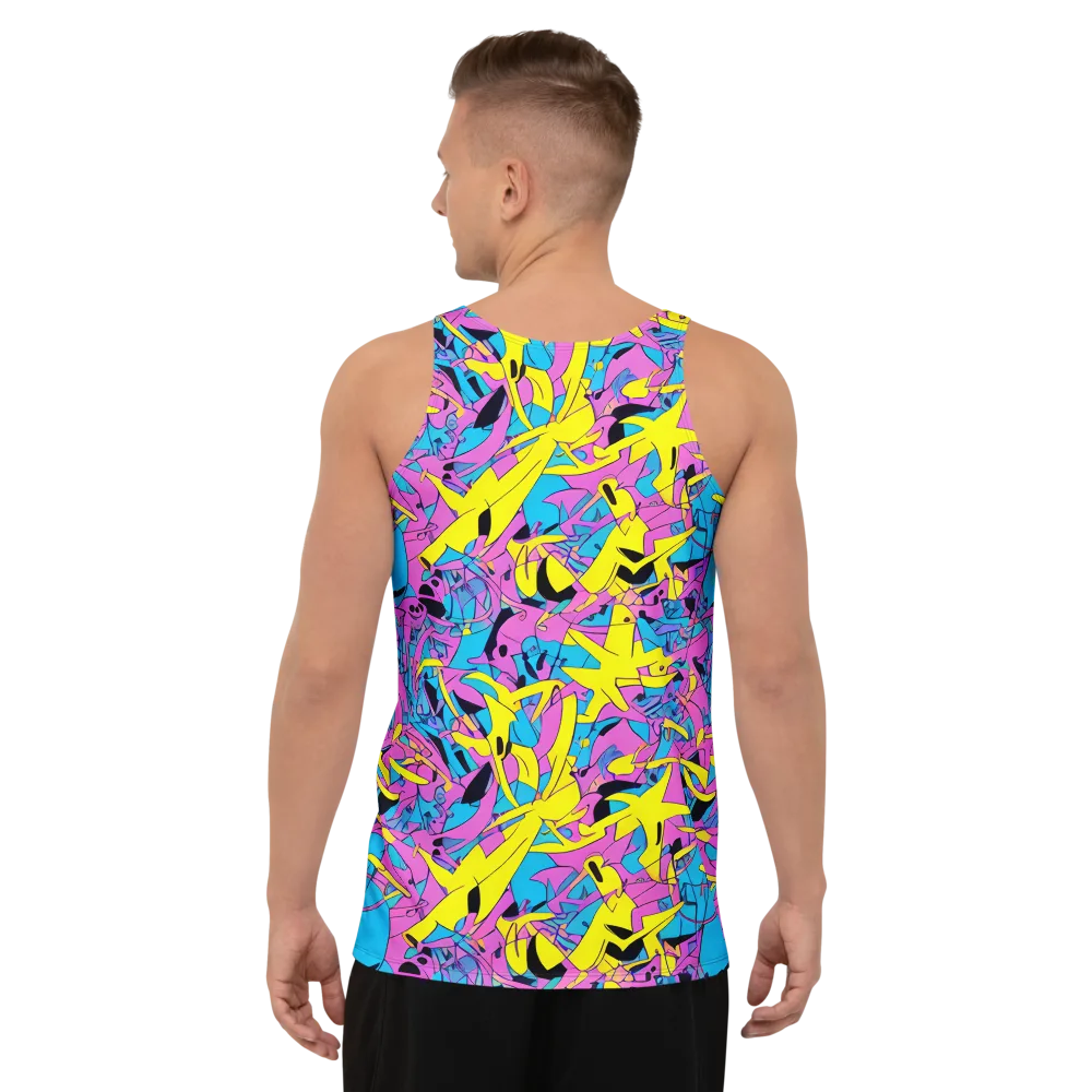 Neon Jive on Men's Tank Top — Back