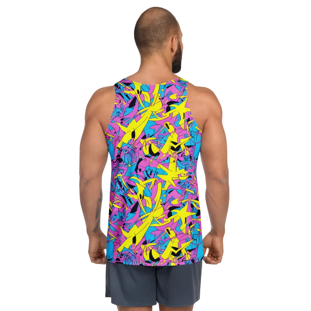 Neon Jive on Men's Tank Top — Back