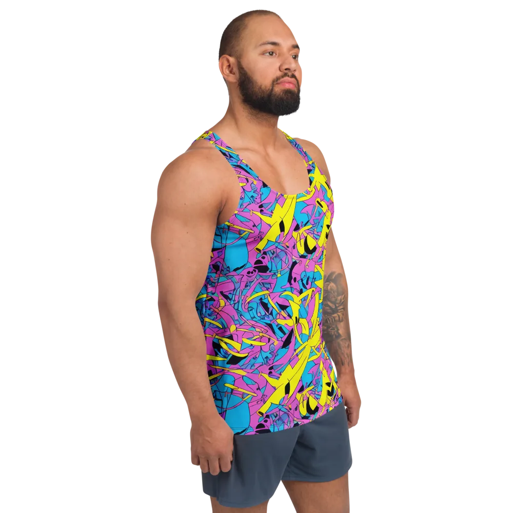 Neon Jive on Men's Tank Top — Right Front